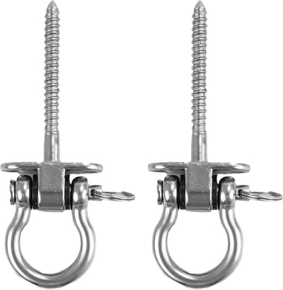 Houten schommelhaak - Set van 2 - Roestvrij staal - Heavy duty haak - Draagkracht 680 kg - Schommelaccessoires - Plafondhaken