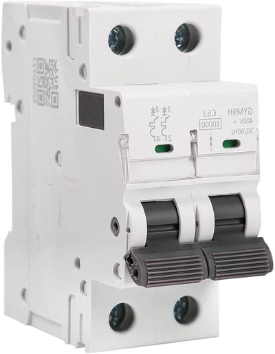 ByShane - Miniatuur AC Stroomonderbreker 16A-63A 10KA Breekvermogen - Din Rail Mini Stroomonderbreker 230V 400V C-Curve - Huisverlichting Verwarming - Geschikt voor 2P 63A