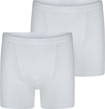 2-Pak heren boxershorts Roger - heren ondergoed - Katoenen onderbroek - Wit / L