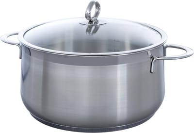 BK Excellent RVS Soeppan Ø24cm - 5.0L - Inductie soeppan - Vaatwasserbestendig - Ovenbestendig tot 230° - met deksel - maatverdeling - Zilver