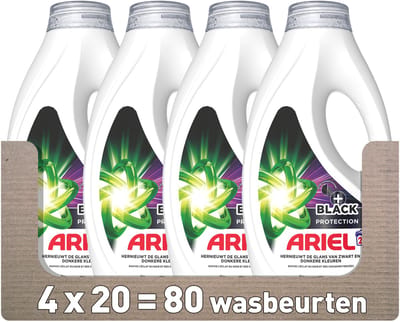 Ariel Vloeibaar Wasmiddel +Revita Black - 4 x 20 Wasbeurten