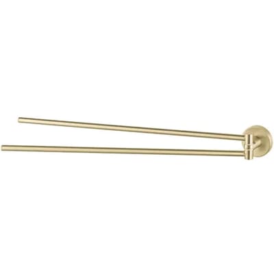 Haceka Handdoekhouder Kosmos Met 2 Stangen Draaibaar Geborsteld Goud 46cm