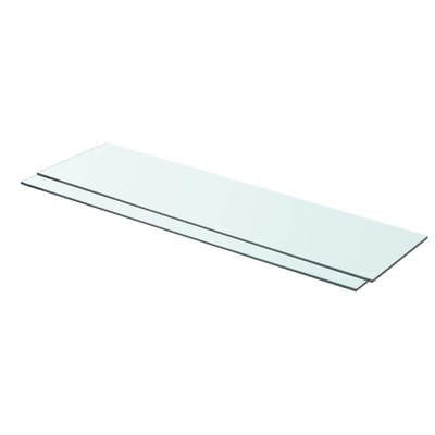 vidaXL - Schappen - 2 - st - 80x20 - cm - glas - transparant