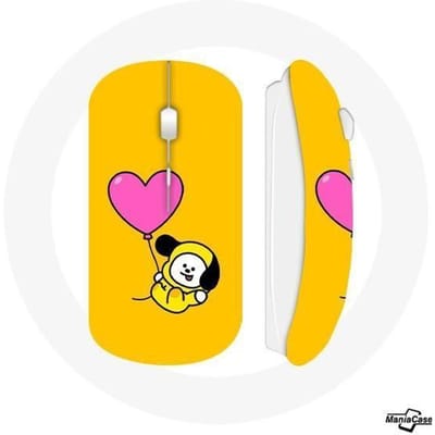 Draadloze muis BTS Bangtan Boys BT21 Chimmy Jimin oranje achtergrond