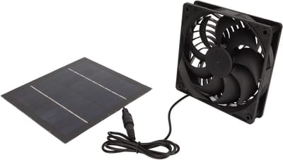 Zonnepaneel Ventilator Kit - Zonne Ventilator - Compacte Ventilatie - Milieuvriendelijk - 5 Watt - Zwart