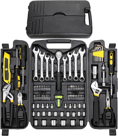 Complete Gereedschapsset van 95 Stuks in Koffer voor Huishoudelijk Gebruik, DIY en Garagewerk met Schroevendraaiers, Tangen en Steeksleutels