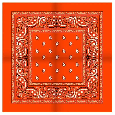 Fako Fashion - Bandana - Hoofddoek - Mondbescherming - Zakdoek - Paisley - Donker Oranje