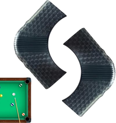 Pool Tafel Hoekkappen - Biljart Hoekbescherming - Tafel Beschermen - Elegant Visschubbenontwerp - 2 stuks - Zwart