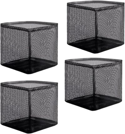 Plantenmanden Vijver - Waterplant Potten - Planten Kweken - Ademend Gaasontwerp - 4 Stuks - Zwart