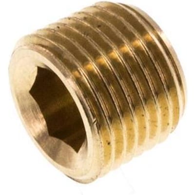 1/8'' Messing Plug met Binnenzeskant zonder kraag 16 Bar [10 Stuks]