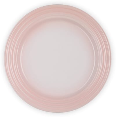 Le Creuset 4 aardewerken ontbijtborden Shell Pink 22cm