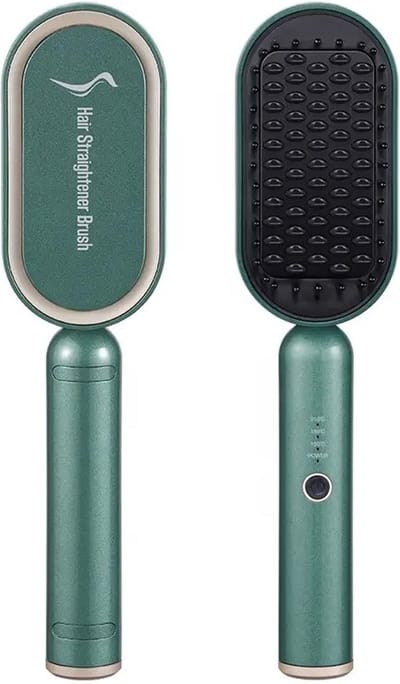 Stijltang Kam - Stijlborstel - Haarstijler - Voor Hoofdhaar - Baardhaar - Baardborstel - Styling - 2 in 1 - Mannen - Vrouwen - Zwart