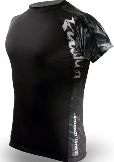 PunchTown Rash Guard Ryushin Korte Mouwen Zwart - S