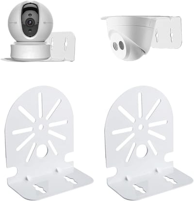 Camera Muurbeugel - Camera Houder - Beveiliging Camera's - Massief Metaal - 103 x 117 x 55 mm - Wit