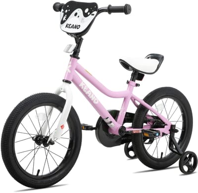 KEANO Lexicon Kinderfiets in BMX Stijl - Voor Jongens & Meisjes - Met Zijwieltjes - 12 Inch - Roze