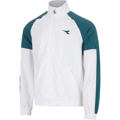 Diadora Match Trainingsjack Heren-wit, petrolblauw