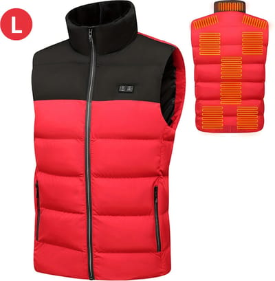 Nivard Verwarmde Bodywarmer - Heated Vest - Elektrische Bodywarmer - Jas - Oplaadbaar - Dames - Maat L - Rood