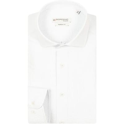 Giordano Overhemd Row Cutaway Collar Seersucker Stripe Licht Blauw / male