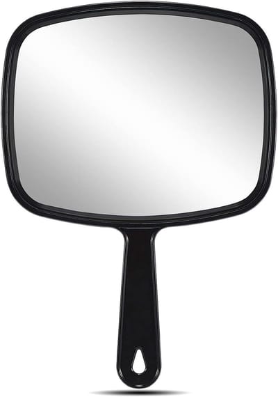 Handspiegel - Make-up spiegel - Dagelijkse verzorging - Vervormingsvrij zicht - 3 stuks - Zwart