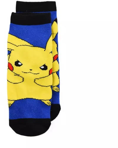 Pokémon Pikachu Anti-Slip Sokken – Blauwe Kinder Sokken met Gele Grip – Maat 23/26