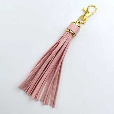 Finnacle - Krachtige Sleutelhanger kwastje Leer PU - Unisex - Tashanger - Auto - Keycord Lichtroze
