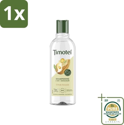 1 x Timotei - Shampoo - Amandelolie - 2in1 - Alle haartypes - 300ml- 2in1 Shampoo En Conditioner - Amandelolie Shampoo - Zachte Shampoo - Haarverzorging - Haardos Verzorging