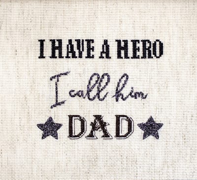Borduurpakket I HAVE A HERO, I CALL HIM DAD - LETISTITCH