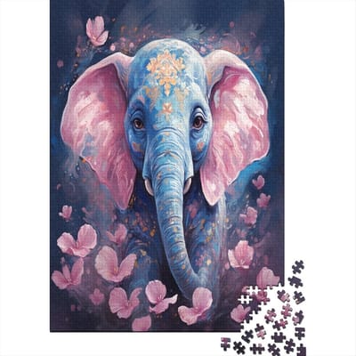Olifant Puzzel - Legpuzzel Volwassenen - Ontspannend Tijdverdrijf - 1000 Stukjes Precisie - 75 x 50 cm - Gekleurd