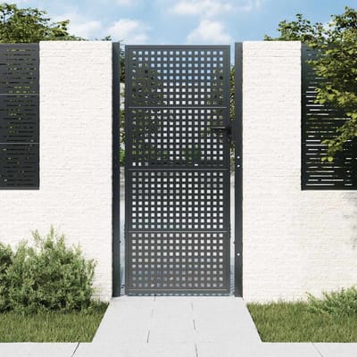 vidaXL - Tuinpoort - Antraciet - 100x175 - cm - Staal