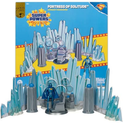 DC Direct Superman Movie Fortress of Solitude with Superman Robot Super Powers Playset (Gold Label)