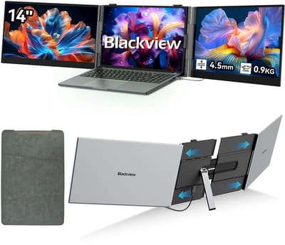 Blackview DCM6 Pro Ultradunne Portable Monitor - 14 inch IPS, 1080p FHD - Laptopscherm: 13-17.3" - Grijs