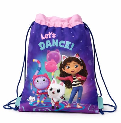 Gabby’s Poppehuis - Gymtas – Let’s Dance – 43 x 34 cm – Meisjes Zwemtas / Sporttas - Gabby’s Dollhouse Gymtas