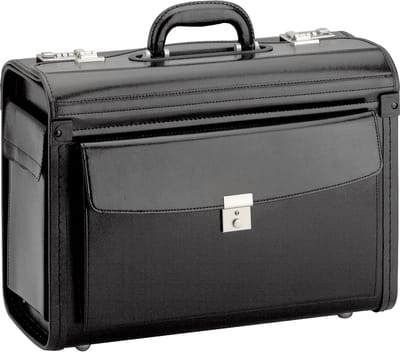 D&N Business - Pilotenkoffer 46 cm Leder (schwarz)