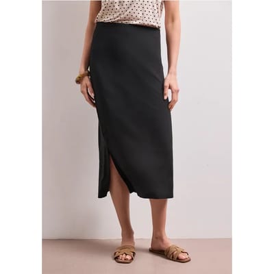 Midirok van tricot in effen kleur