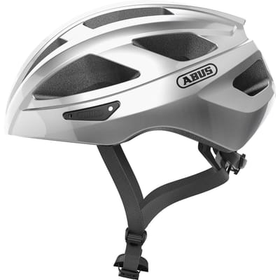 Fietshelm ABUS MACATOR gleam silver S - 51-55 cm - zilver - Geschikt voor gebruik op elektrische fietsen - stadsfietsen - 280 g