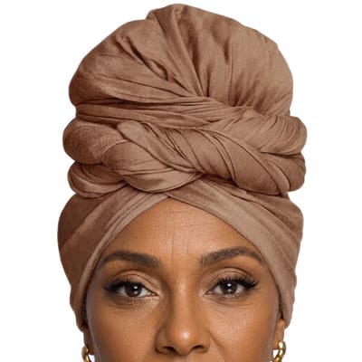 Taupekleurige hoofddoek dames effen rekbare haar doek grote maat ademende zachte wikkel sjaal haarbescherming Afrikaanse stijl hoofdwikkel voor make-up huidverzorging ontspanning en dagelijks gebruik