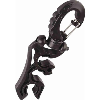 Keep Diving Duiken Onderwater Plastic Dubbele BCD Slanghouder met Clip Gesp Haak (Zwart) zwart