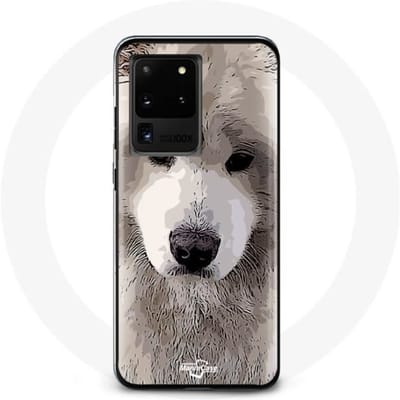 Case voor Samsung Galaxy S20 Ultra Samojeed grijze hondenras grijs