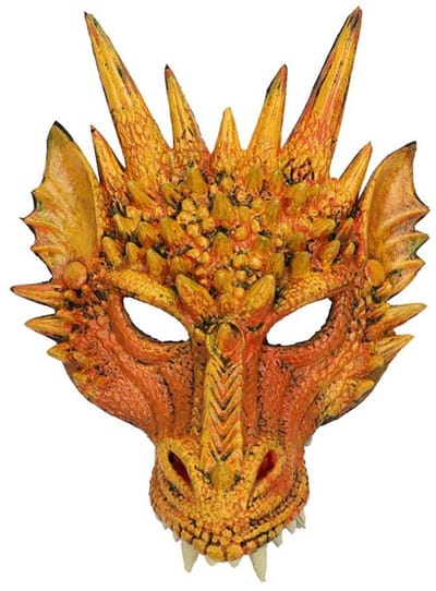 Dailygoody - 3D-drakenmasker - Feestmasker - Creatief ontwerp - Geel