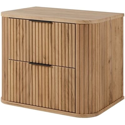 Badkamerkast, Craft Eik, zwarte handgreep, 41,5 x 60 x 51,7 cm