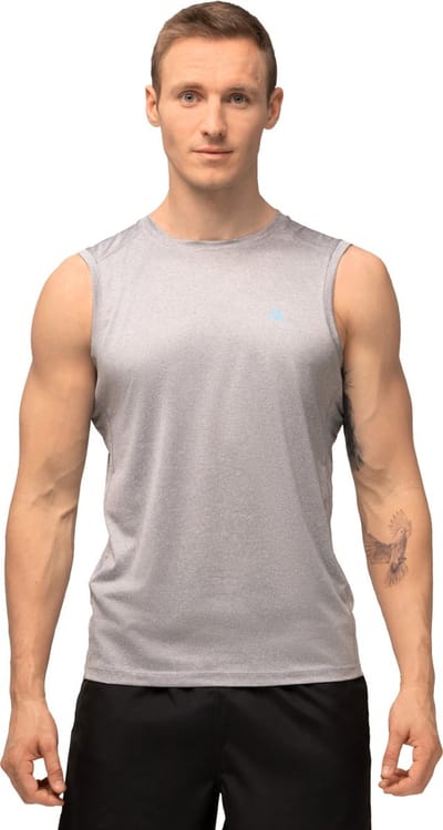 DANISH ENDURANCE Sport Tank Top voor Heren - Quick-Dry - Gerecycelde Materialen - Grijs Gemêleerd - Maat L