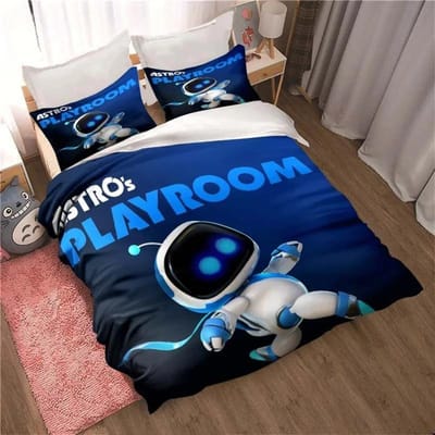 ASTRO BOT Schattige Cartoon Beddengoed Set Dekbedovertrek Kussensloop Enkel Dubbel King Size voor Volwassen Kinderen Slaapkamer 70x133cm 2pcs