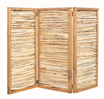 Vouwbaar Tuinscherm Hazelaarhout in Frame 3-Delig 180 x 180 cm Roomdivider
