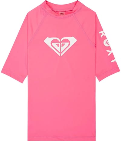 Roxy Ergwr03491 Whole Hearted Korte Mouw Rash Guard Roze 12 Years Meisje