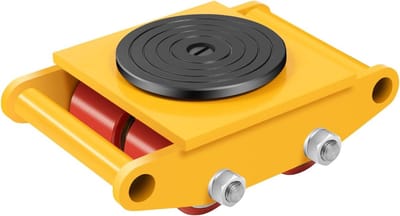 Transportroller - Machineverplaatser - Zware Lasten Verplaatsen - 6 Ton Draagkracht - 28x21x11 cm - Geel
