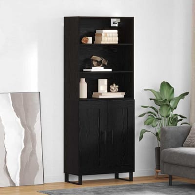 vidaXL - Highboard - 2 - st - Zwart - Eiken - 69,5 - x - 34 - x - 180 - cm