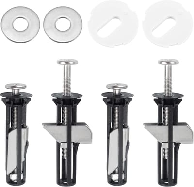 WC-bril Bevestiging - Boutset Schroeven - WC Reparatie - Roestvrij Staal - 55 x 22 mm - Zwart