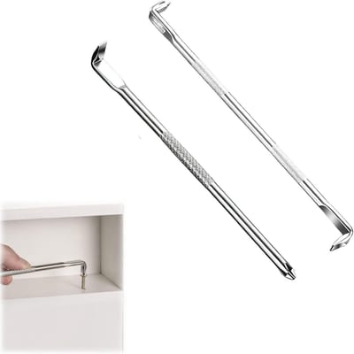 Hoekschroevendraaierset - Dubbele kop schroevendraaier - Precisie klussen - Verlengde Z-vorm - 165mm & 180mm - Zwart