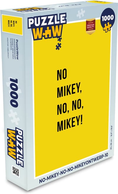 Puzzel Quotes - No Mikey, no, no, Mikey! - Geel - Legpuzzel - Puzzel 1000 stukjes volwassenen