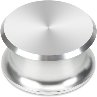 Platenspeler Stabilisator - Record Gewicht - Vinyl Geluid - Verbetert Geluidskwaliteit - 34mm Hoog - Zilver